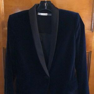 Alice and Olivia Velvet Tuxedo Blazer